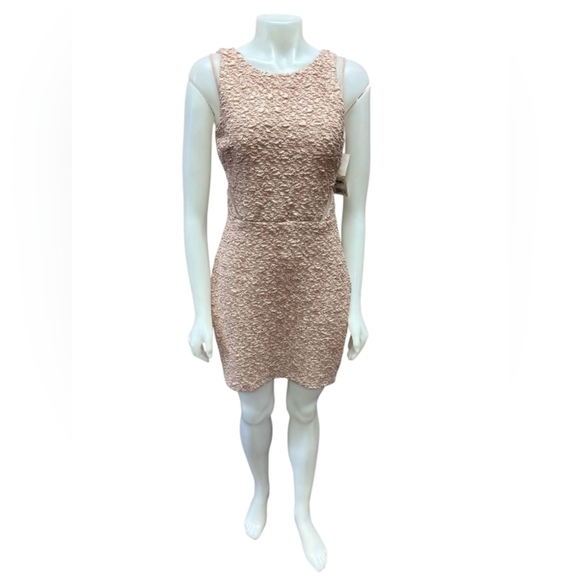 Hailey Logan Dresses & Skirts - Hailey Logan By Adrianna Papell NWT Textured Tan Bodycon Dress Size Large